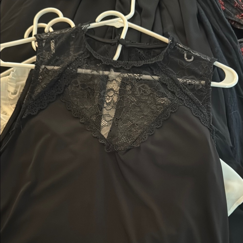 Torrid Black Lace Detail Top